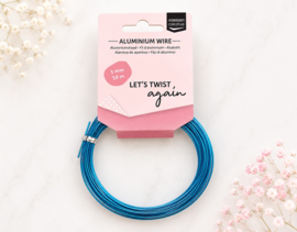 1 rol Vaessen Creative aluminiumdraad 1 mm × 10 meter – Turquoise (Nikkelvrij)