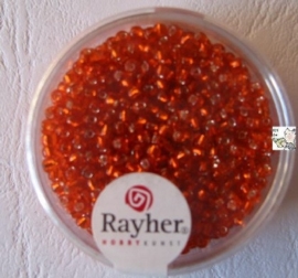 Rayher Rocailles Transparant 17 gram 2,6 mm Oranje