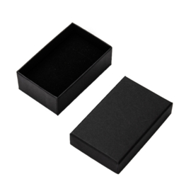 6 x luxe cadeau doosjes voor bijvoorbeeld ringen en armbandjes 80 x 50 x 27mm zwart (pakketpost)