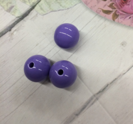 10 x acrylkralen violet 12mm gat 2mm