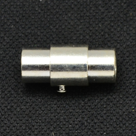 Magneet draai sluiting  zilver kleur Ø8mm (Nikkelvrij)