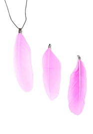 3 x Hangers veer 70-80x12-20mm licht roze