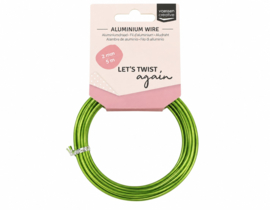 1 x Vaessen Creative aluminiumdraad 2 mm x 5 meter – Apple Green (Nikkelvrij)