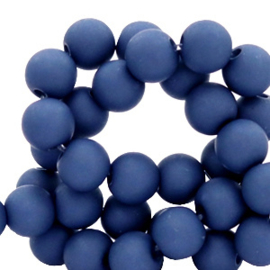 50 x 4 mm acryl kralen matt Midnight blue (Ø1.2mm)