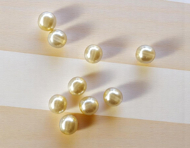 25 x Transparante DQ Glasparel – 8 mm – Kleur Chiffon – Gat ca. 1 mm