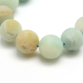 10 x  edelsteen kraal van matte Amazonite 10mm gat: 1mm