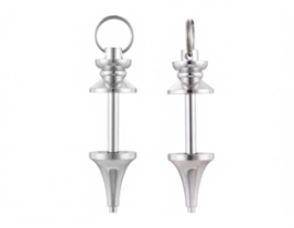 1 x Wisselhanger voor kralen, pendel Platinum kleur 42 x 12mm ring: 9mm pin: 3mm