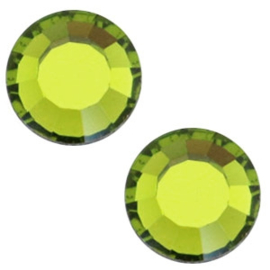 2 x Swarovski Flat back - SS30 - 6.4 mm - Olivine Green