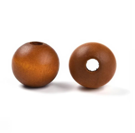 20 x Matte houten kralen 8 x 7 mm – gat 2,5 mm – Peru