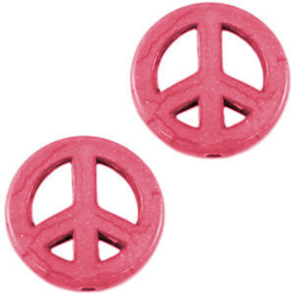 5 x Keramiek Turquoise Roze ca 20 mm