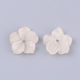 10 x resin bloemen kralen kapjes 12,5 x 12,5 x 3.5mm gat: 1,2mm