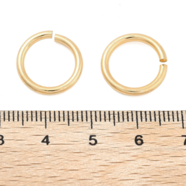 40 x Aluminium buigringen 15 x 2 mm – binnendiameter 11 mm – licht goudkleur
