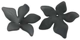 10 x acryl bloem kelk kralen 29 x 27 x 8mm Gat 2mm zwart