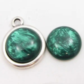 1 x Polaris Cabochon 20 mm Jais Green