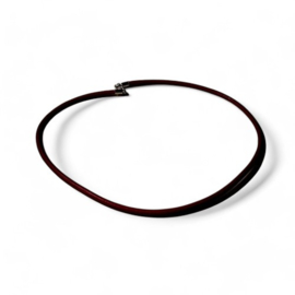 Per stuk Armband/ketting rood European-style bruin leer 45 cm