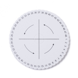 1 x EVA Braiding Disc – Kumihimo vlechtschijf rond wit 15 x 0,95 cm (48 sleuven)