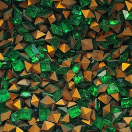 10 x  punt steen vierkant kristal afm. 4x4mm Emerald
