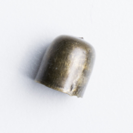 10 x geel koper kleur eindkapje 8 x 7mm Ø 6,5 mm gat 1,3mm