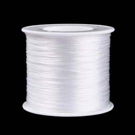 1 rol platte elastiek 0,8mm wit c.a. 500 meter (past niet door de brievenbus)