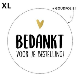 10 x Sticker rond 65mm - Bedankt voor je bestelling!