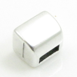 1 x DQ metaal lus sluiting ca. 8 x 9mm Ø5 x 2mm antiek zilver kleur (Nikkelvrij)