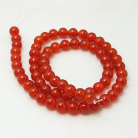 10 x edelsteen  kraal van rode Carnelian Agaat 4mm gat 0,8mm