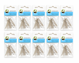 150 x Nietstiften 30 x 0,7 mm – platinumkleur
