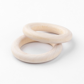 15 x Houten ringen onbewerkt 40 x 7mm, binnen Diameter: 25mm
