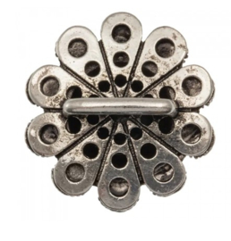 Zeeuwse Knop Schuiver 25 mm Antiek Zilver  (Nikkelvrij)