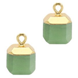 1 x Natuursteen hangers square Ocean green-gold Marble Stone