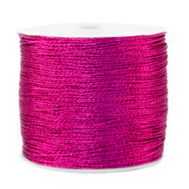 1 rol 90 meter Macramé draad metallic 0.5mm Raspberry rose purple (kies voor pakketpost)