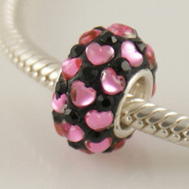 Roze Hartjes Swarovski 925 Sterling Zilver