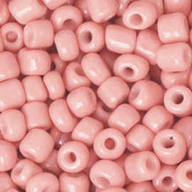 20 gram Glaskralen Rocailles 6/0 (4mm) Living coral pink