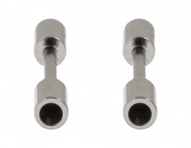 1 x Schroefsluiting voor Koord (Binnenmaat 2 mm - 25 x 3 mm) Antiek Zilver (Nikkelvrij)
