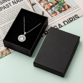 6 x Luxe cadeaudoosjes voor ringen en armbandjes 90 x 65 x 28 mm – zwart (pakketpost)