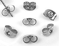 20 x oorbel stoppers oorbel vleugeltjes 5 x 4 x 3mm platinum kleur (Nikkelvrij)