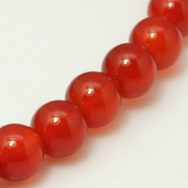 10 x edelsteen kraal van rode Carnelian Carneool  8mm