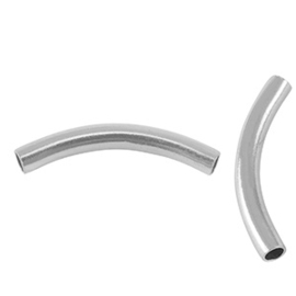 1 x Roestvrij stalen (RVS) Stainless steel kralen tube ca. 30x4mm (Ø3mm)