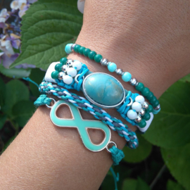 Armbandenset groen blauw ♥