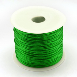 2 meter satijnkoord macramé koord  van ca. 1,5 mm  Green