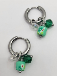 20 x handgemaakte polymeer klei kralen bloem colorful  6,5 x 6mm gat: 1,2mm column