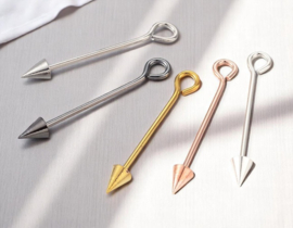 1 x Wisselhanger voor kralen, schroefdraad met dopje 52~59x6mm, pin 1,5mm oogje: 4mm Kies uit verschillende kleuren