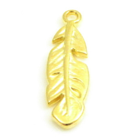1 x DQ metaal bedel veer 22 x 7,5mm Ø1,5mm goud kleur (Nikkelvrij)
