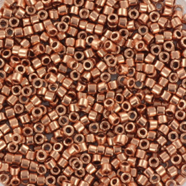 c.a. 5 gram Miyuki delica's 11/0 - plated copper