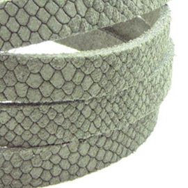 105~110 cm DQ leer suède plat 5mm Reptiel mos groen