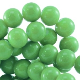 15 stuks Keramische Glaskralen 8mm Bright groen