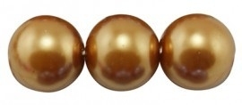 50 x prachtige glasparel kleur: Peru Gold 4mm