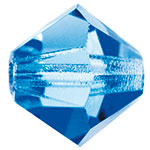 30 x Preciosa Kristal Bicone kraal 4,5mm Sapphire