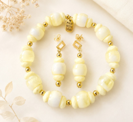 10 x Metalen bedeltje "Made with Love" 11 x 4 mm – goudkleur (Nikkelvrij) ♥