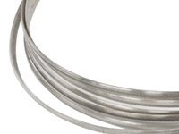 Platte memory Wire voor armbanden 55 mm zilverkleurig 25 wendingen plat 1,2 x 0,5mm